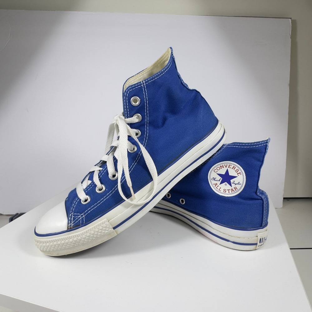 Converse Chuck Taylor All Star High Top Blue Men 8.5 Women 10.5 Sneaker Canvas - Picture 1 of 15